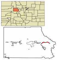 Location of Vail in Eagle County, Colorado