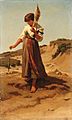 Elihu Vedder - A Peasant Girl Spinning