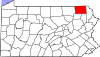 State map highlighting Susquehanna County