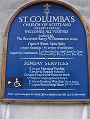 StColumbasChLondonSign