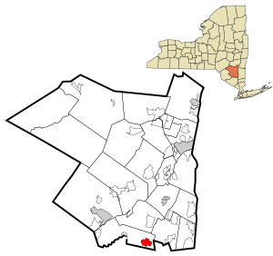 Location in Ulster County and the state of New York.