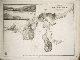 Admiralty Chart No 153 The harbour of Villa-Franca RMG F0437, Published 1833f