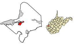 Location of Barboursville in Cabell County, West Virginia.