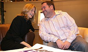 Chris Moyles and Gabby Logan