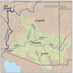 Map of the Gila River watershed