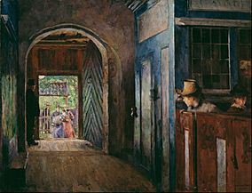 Harriet Backer - Christening in Tanum Church - Google Art Project