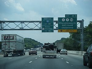 I-95 SB approaching DE 1-DE 7-DE 58