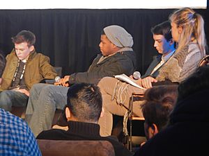 Josh Wiggins (Hellion), John Boyega (Imperial Dreams), Kodi Smit-McPhee (Young Ones) and Sharon Swart (12026188424)