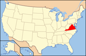 Map of USA VA