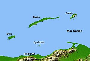 Mapa de Islas de la Bahia