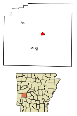 Location of Mount Ida in Montgomery County, Arkansas.