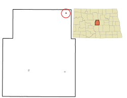 Location of Martin, North Dakota