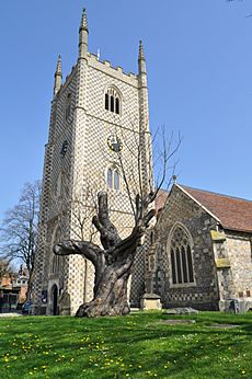 Reading Minster, church tower