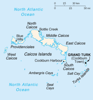 Map showing Cockburn Town's position