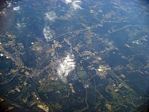 Columbus MS from airplane