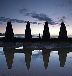 Cramond causeway pylons