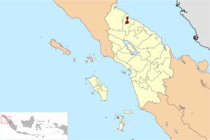 Location within North Sumatra