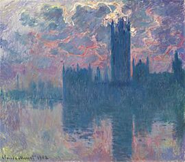 Monet Houses of Parliament, Sunset