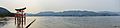 Panorama of the floating torii gate at Itsukushima Shrine