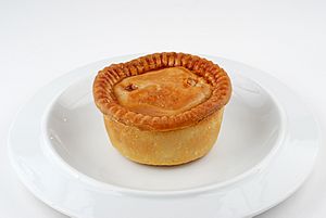 Pork pie on plate