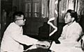 President Marcos meets Ninoy Aquino