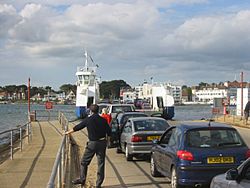 Sandbanks ferry near poole england