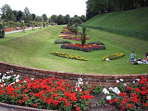 Sunken garden north of castle - geograph.org.uk - 545325