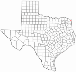 Location of Nash, Texas