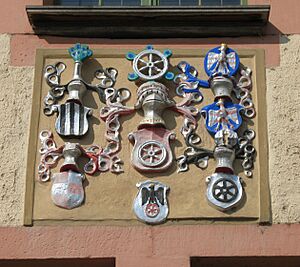 Wappen am Rathaus in Sömmerda