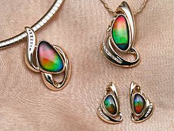 Ammolite jewellery