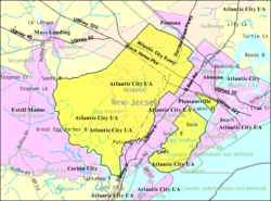 Census Bureau map of Egg Harbor Township, New Jersey