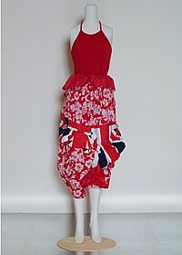 Comme des Garçons dress in red, white and blue