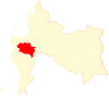 Location of the Curanilahue commune in the Biobío Region