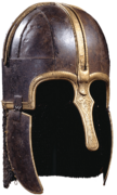 Colour photograph of the Coppergate helmet