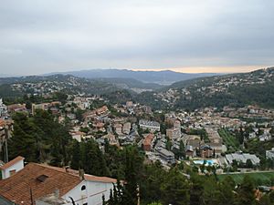 View over Corbera de Llobregat, Barcelona from the Can Fisa hotel