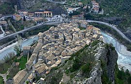 A view from the citadel, overlooking Entrevaux