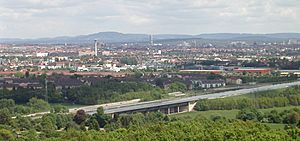 Fuerth Nuremberg City Langwasser from Alte Veste f w