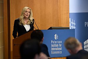 Lael Brainard speech at Peterson Institute (46219603721)