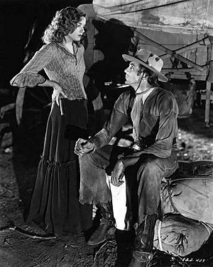 Lili Damita-Gary Cooper in Fighting Caravans