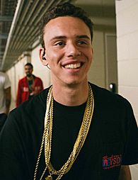 Logic backstage in Orlando on April 8 2014