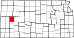 State map highlighting Scott County