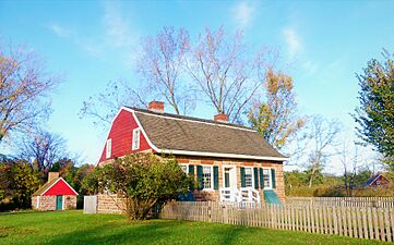 Cambell Christie House c.1774 with Outkitchen Historic New Bridge Landing River Edge, NJ