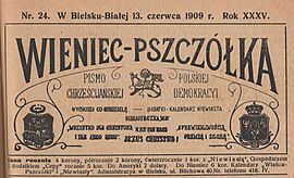 Czasopismo Wieniec Pszczółka 1909