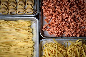 Flour+Water Pasta Shop pasta overhead