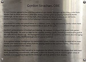 Gordon Strachan plaque