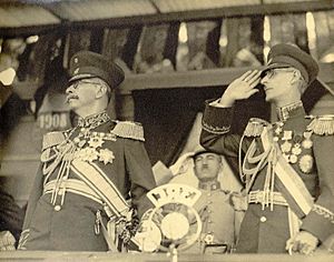 Juan Vicente Gómez and López Contreras in Maracay, 1934