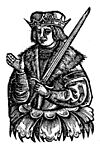 Imaginary depiction of Lech II in Chronica Polonorum