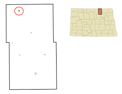 Location of Hansboro, North Dakota