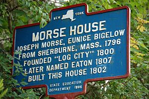 New York State historic marker – Morse House
