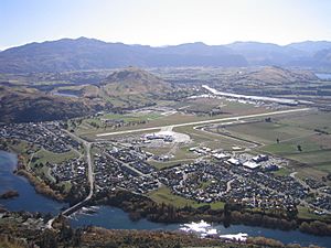 Queenstown Airport view from Deer Park